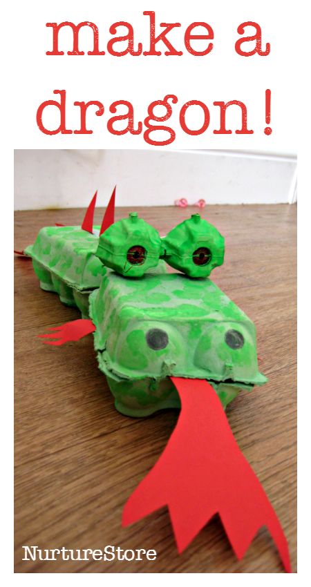 dragão com caixa de ovos