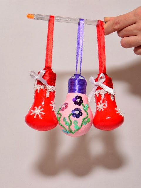 lampadas decoradas para o natal
