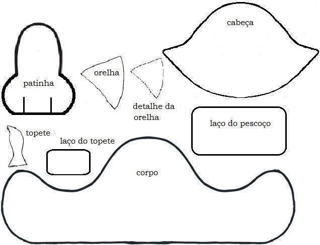 Molde gatinha Marie Compartilhe os - Moldes de feltro